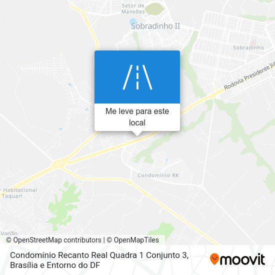 Condomínio Recanto Real Quadra 1 Conjunto 3 mapa
