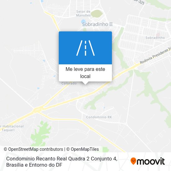 Condomínio Recanto Real Quadra 2 Conjunto 4 mapa