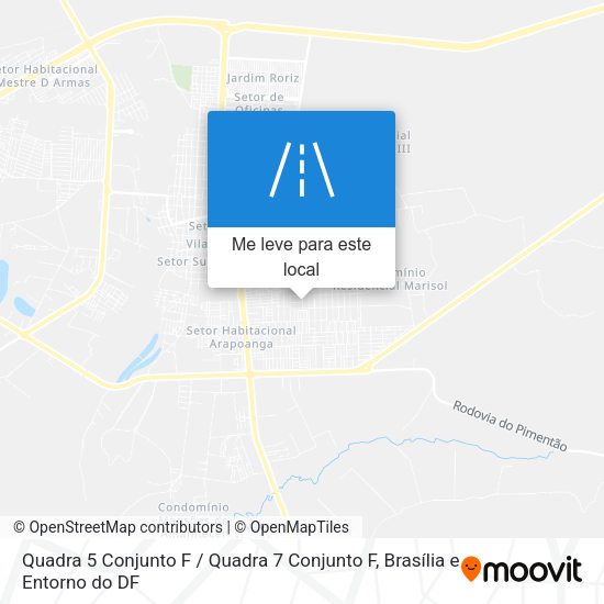 Quadra 5 Conjunto F / Quadra 7 Conjunto F mapa