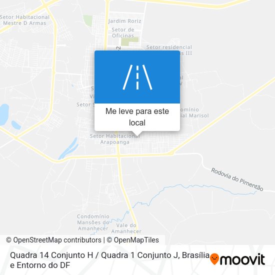 Quadra 14 Conjunto H / Quadra 1 Conjunto J mapa