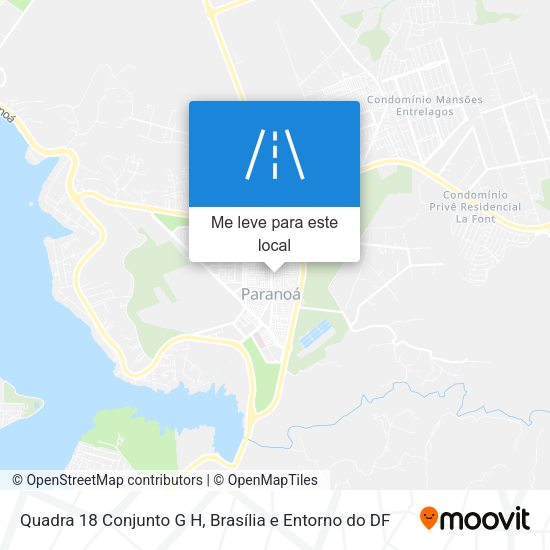 Quadra 18 Conjunto G H mapa