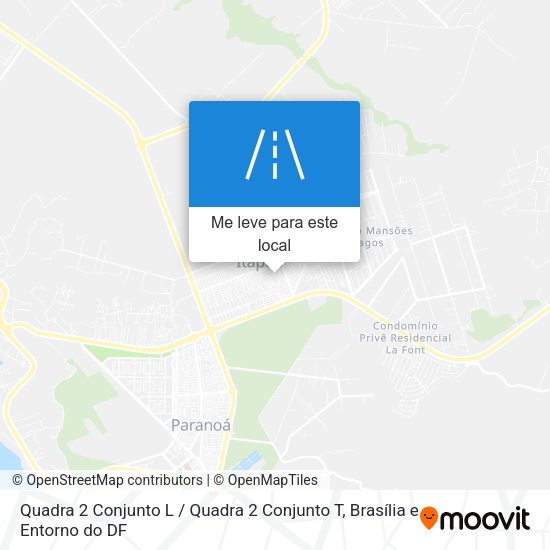 Quadra 2 Conjunto L / Quadra 2 Conjunto T mapa