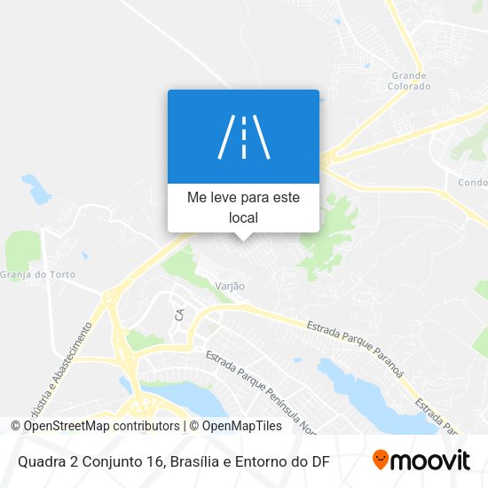 Quadra 2 Conjunto 16 mapa