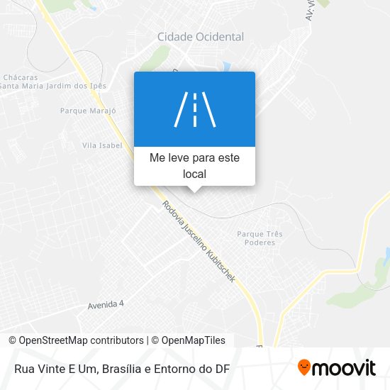 Rua Vinte E Um mapa