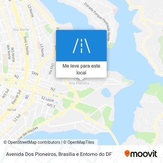Avenida Dos Pioneiros mapa