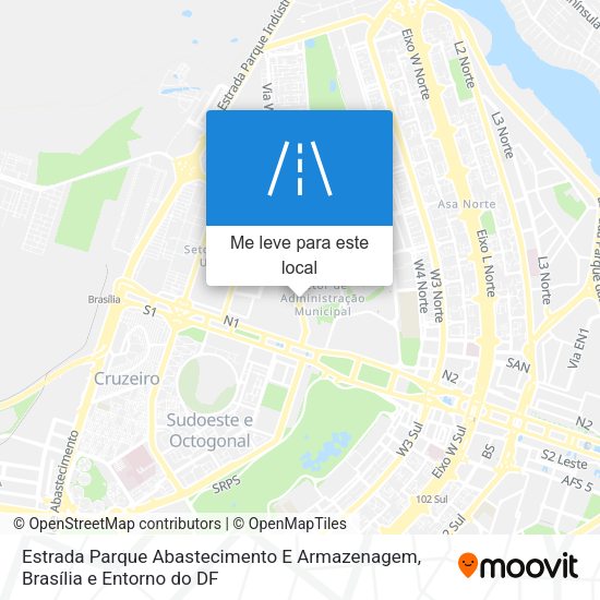 Estrada Parque Abastecimento E Armazenagem mapa