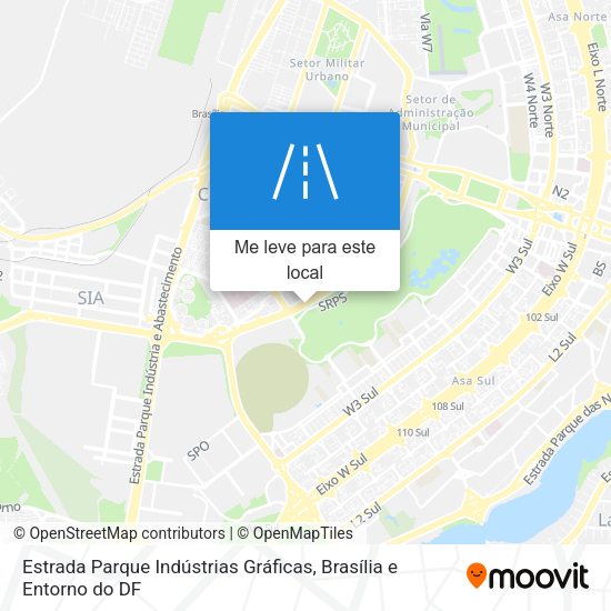 Estrada Parque Indústrias Gráficas mapa