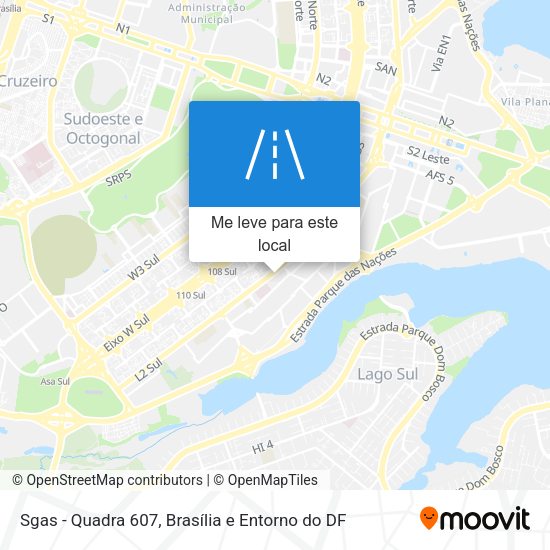 Sgas - Quadra 607 mapa