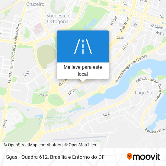 Sgas - Quadra 612 mapa