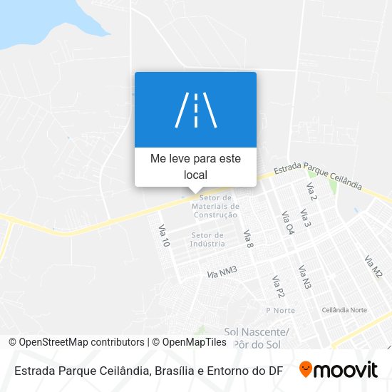Estrada Parque Ceilândia mapa
