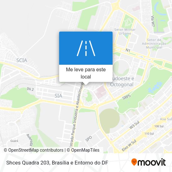 Shces Quadra 203 mapa
