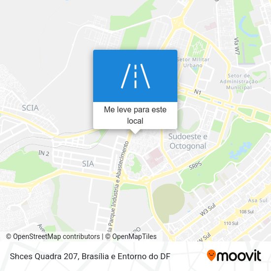Shces Quadra 207 mapa