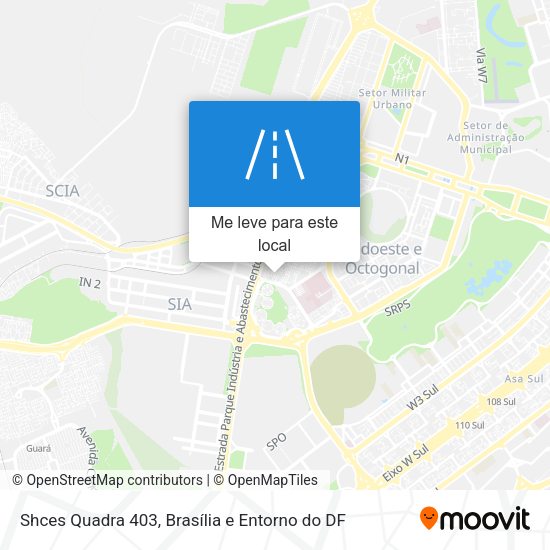 Shces Quadra 403 mapa