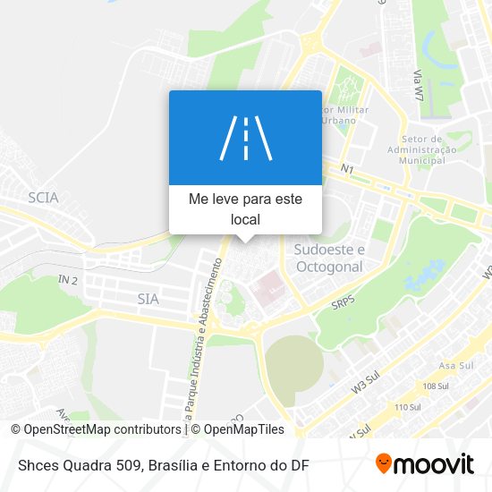 Shces Quadra 509 mapa