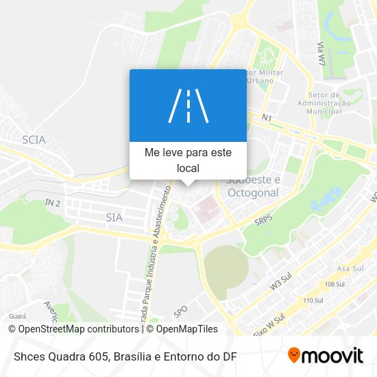 Shces Quadra 605 mapa