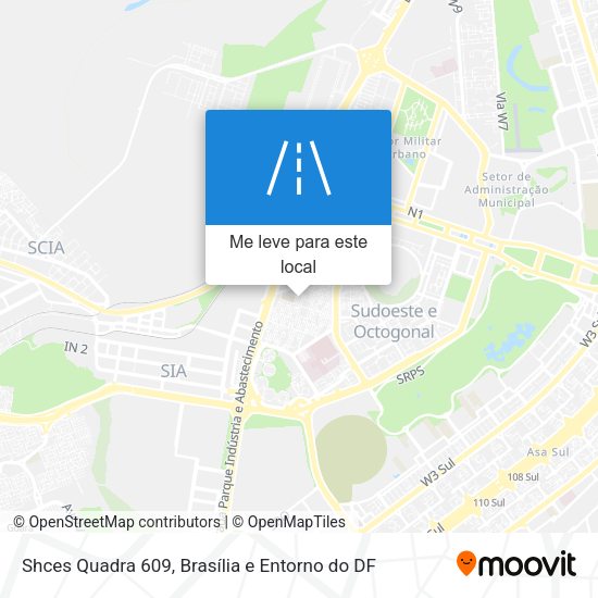 Shces Quadra 609 mapa