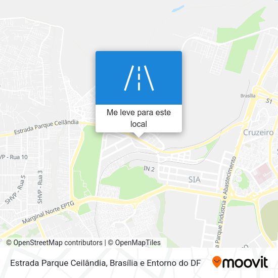 Estrada Parque Ceilândia mapa