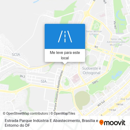 Estrada Parque Indústria E Abastecimento mapa