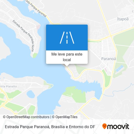 Estrada Parque Paranoá mapa