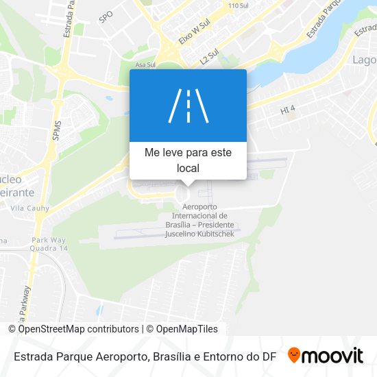 Estrada Parque Aeroporto mapa
