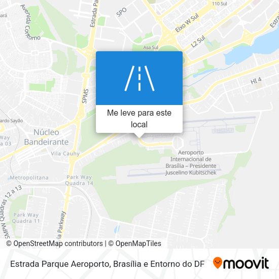 Estrada Parque Aeroporto mapa