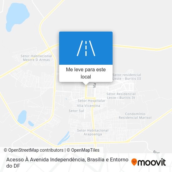Acesso À Avenida Independência mapa