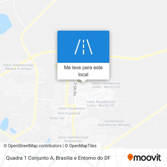 Quadra 1 Conjunto A mapa