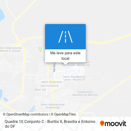 Quadra 10 Conjunto C - Buritis II mapa