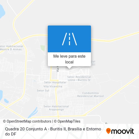 Quadra 20 Conjunto A - Buritis II mapa