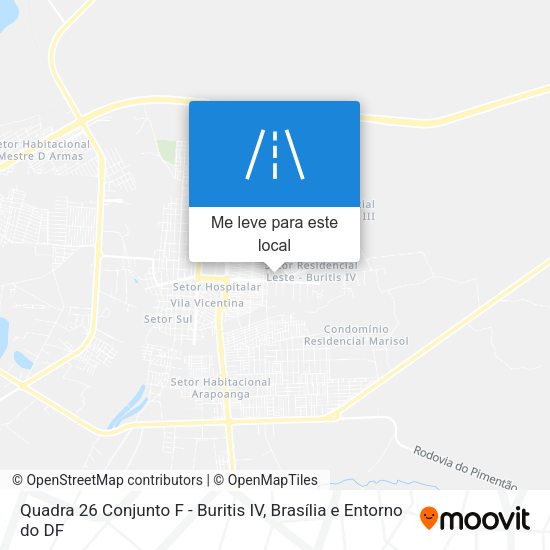 Quadra 26 Conjunto F - Buritis IV mapa
