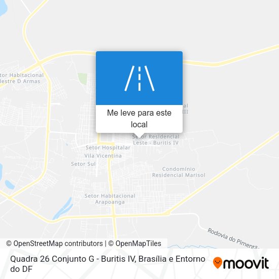 Quadra 26 Conjunto G - Buritis IV mapa