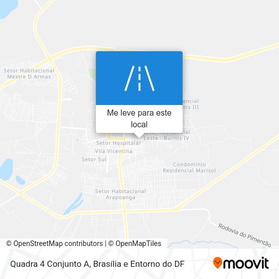 Quadra 4 Conjunto A mapa