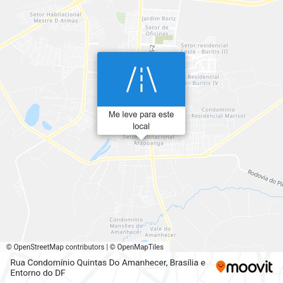 Rua Condomínio Quintas Do Amanhecer mapa
