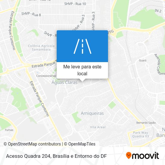 Acesso Quadra 204 mapa