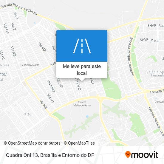 Quadra Qnl 13 mapa