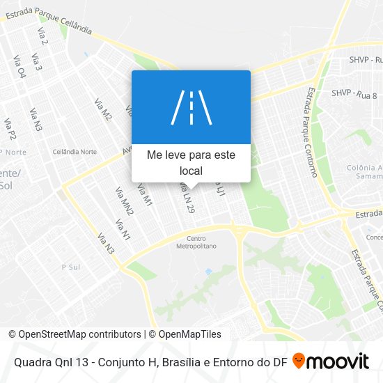 Quadra Qnl 13 - Conjunto H mapa