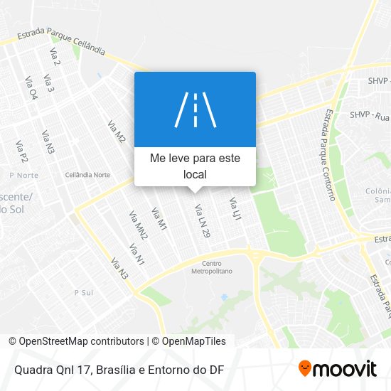 Quadra Qnl 17 mapa