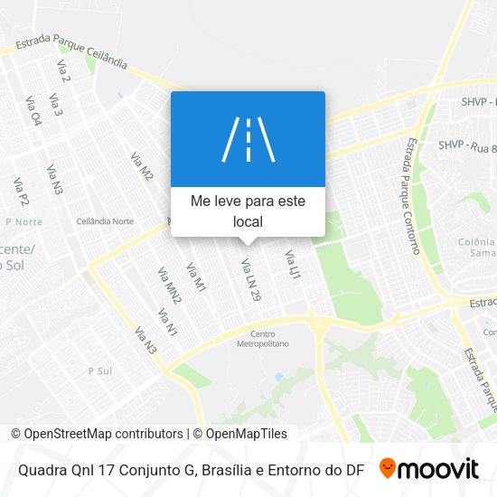 Quadra Qnl 17 Conjunto G mapa