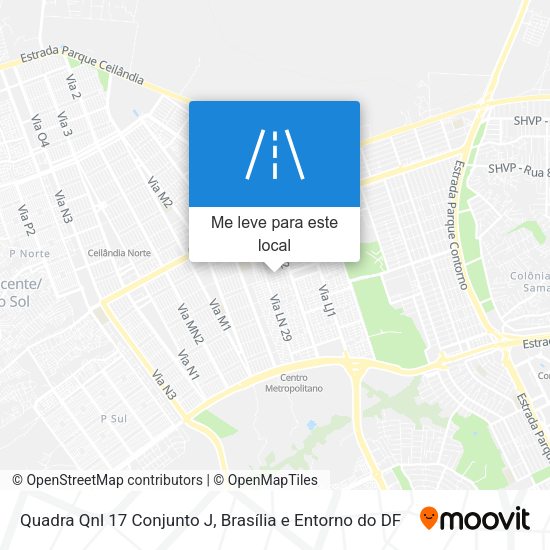 Quadra Qnl 17 Conjunto J mapa