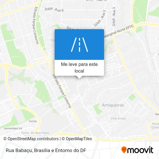 Rua Babaçu mapa