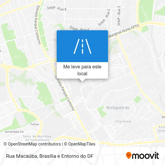 Rua Macaúba mapa