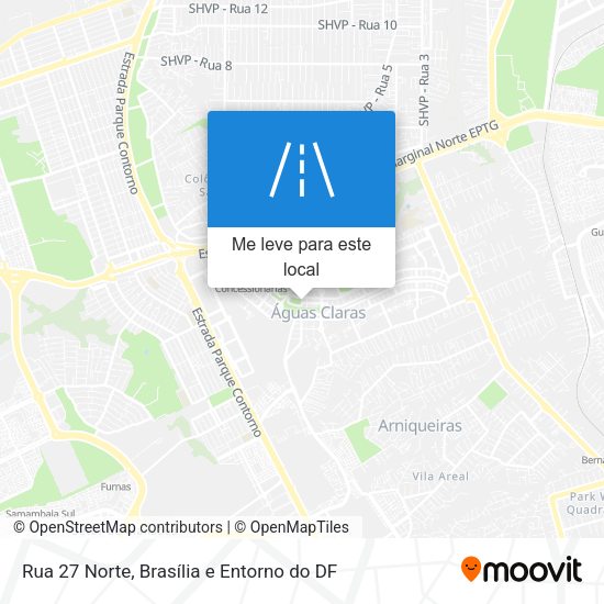 Rua 27 Norte mapa