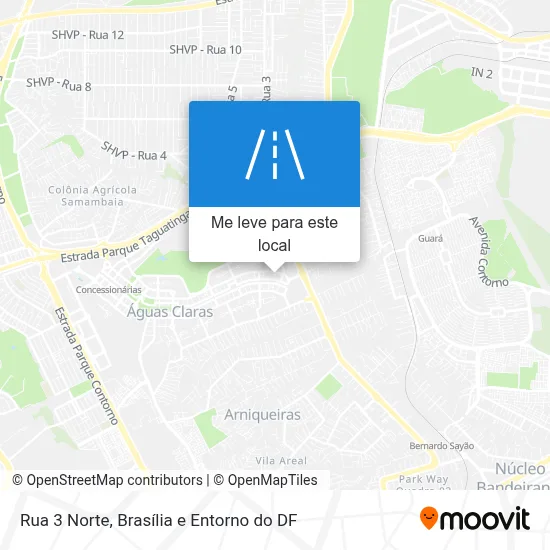 Rua 3 Norte mapa
