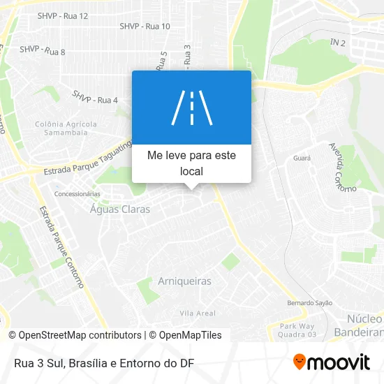 Rua 3 Sul mapa
