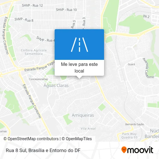 Rua 8 Sul mapa