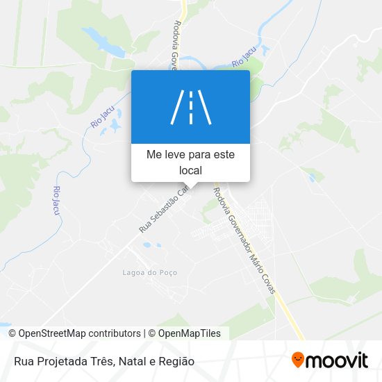 Rua Projetada Três mapa