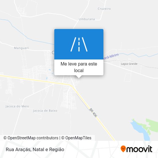 Rua Araçás mapa