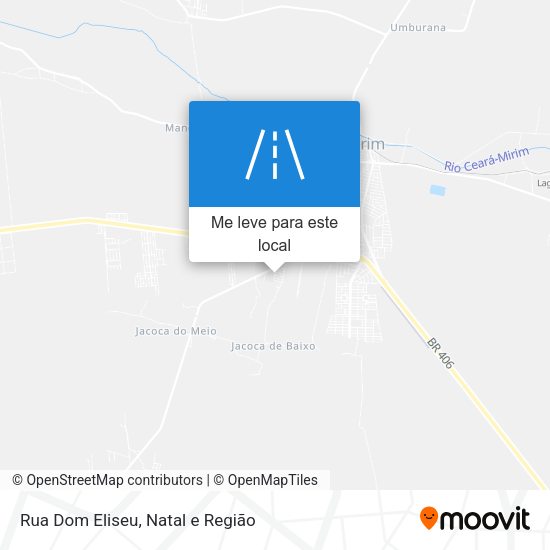Rua Dom Eliseu mapa