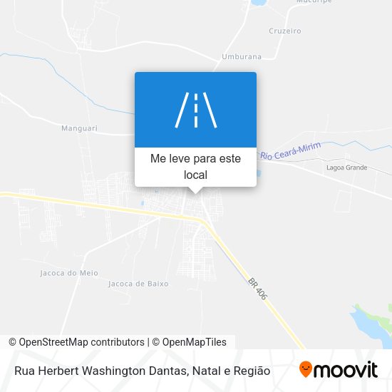 Rua Herbert Washington Dantas mapa
