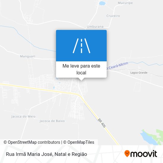 Rua Irmã Maria José mapa